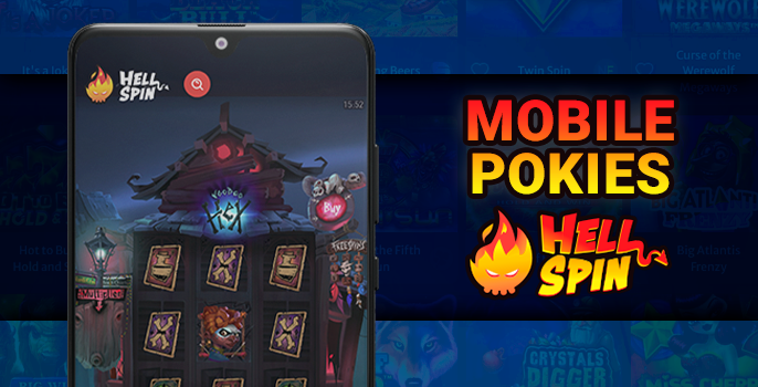 Playing slots at Hell Spin Casino via cell phone
