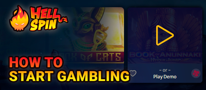 How to start playing in a casino on Hell Spin