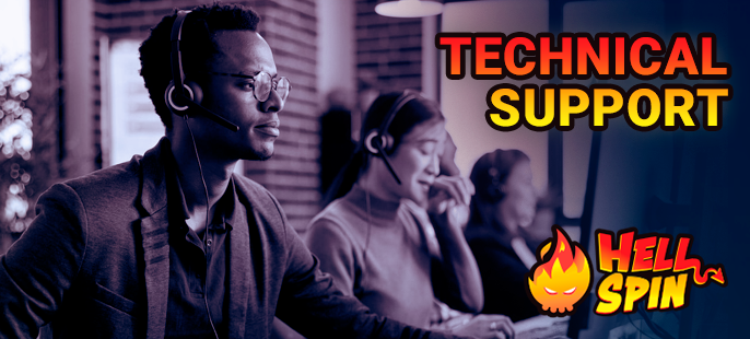Technical support for players at Hell Spin Casino