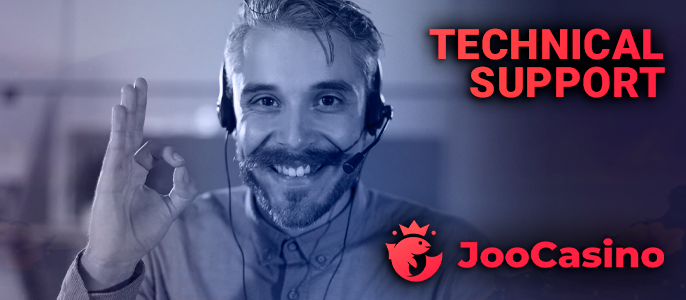Joo Casino user support - how to contact an agent