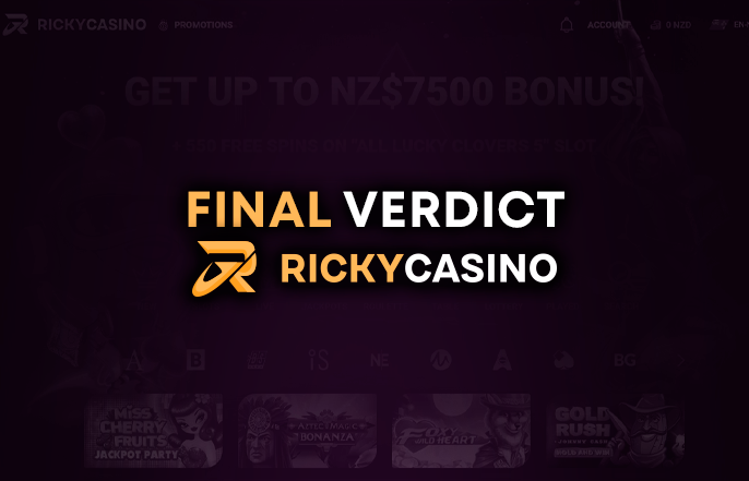 Verdict on Ricky Casino - Conclusions for New Zealand players