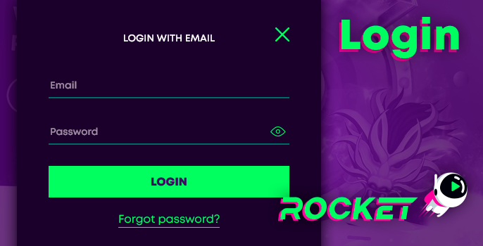 Authorization in Casino Rocket - step-by-step instructions