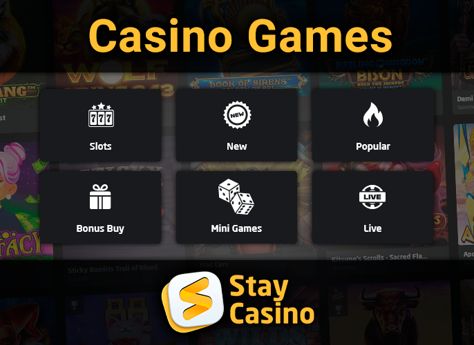 Stay Casino gambling categories for New Zealand players
